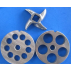 3-pc #12 Meat Grinder plate knife 1/2" & 3/4" COMBO SET Hobart LEM Cabelas etc